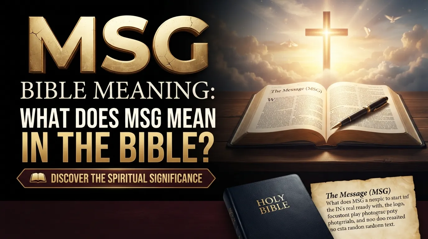 MSG Bible Meaning